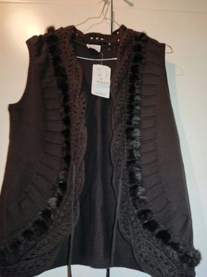 Gelco cardigan new, brown, size M
