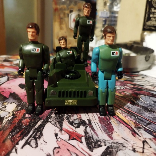 Matchbox Lesney figures used, pack of 4, 70's vintage