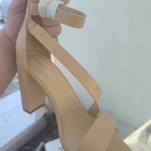 Beige high heel sandals size 39