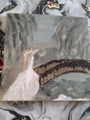 Handmade acrylic painting 40x40 new