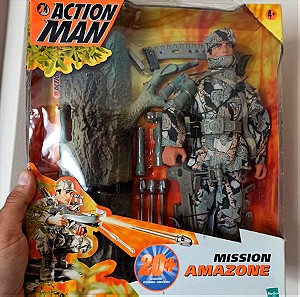 Action Man Mission Amazone RARE figure  Πολλά Αξεσουάρ SURVIVAL Φιγούρα ΣΠΑΝΙΑ Κλειστή στο Κουτί της