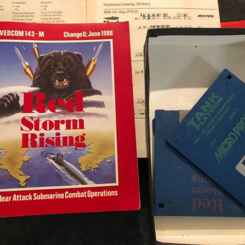 Red Storm Rising MicroProse used PC game with floppy disks for collectors