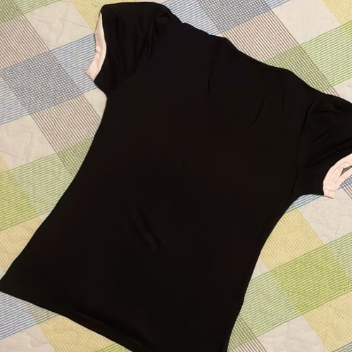 Rocco Barocco women's black short-sleeve t-shirt new, size L