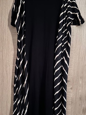 Cotton and satin dress used, black, size 1XL-5XL