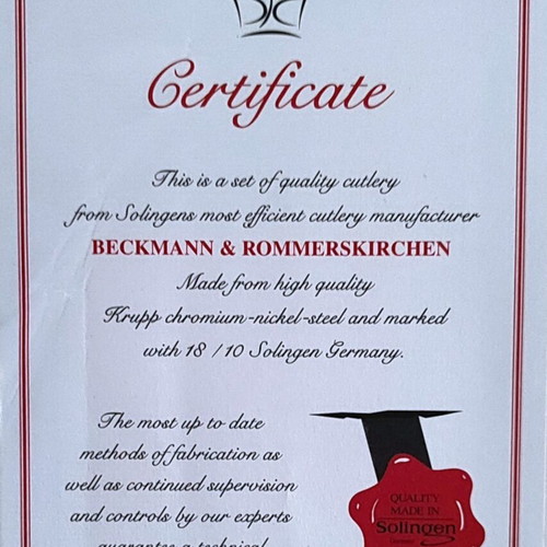 BSF German Cutlery Set 72 Pieces with 24K Gold Plated Accents