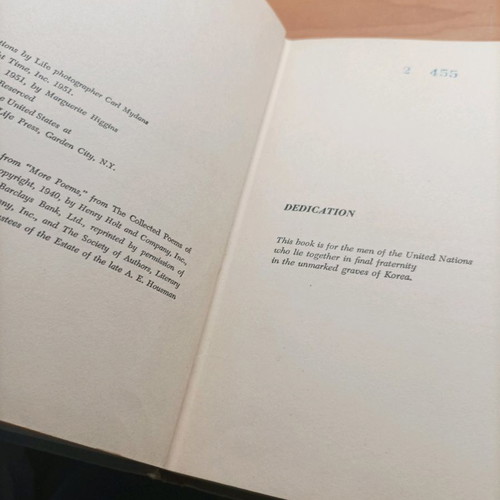 RARE BOOK WAR IN KOREA OF 1951