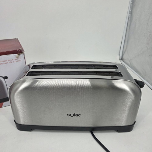 Solac Yé-Yé Toaster 1400 W with 6 Browning Levels and Extra Long Slots
