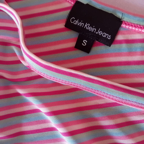 Calvin Klein Jeans One-Shoulder Knitted Halter Top Size S Like New