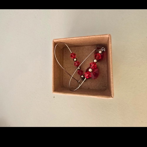 Red Romantic Lightweight Dangle Earrings new