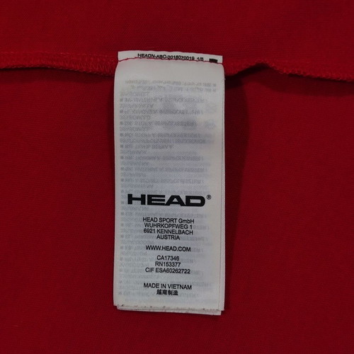 Head Club Lucy tennis t-shirt used, size S, red