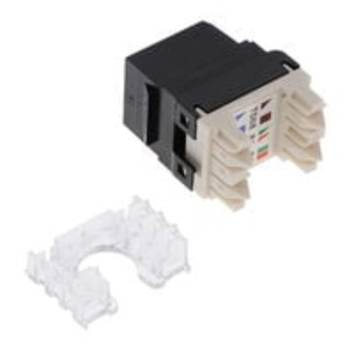 Panduit NetKey Cat6 modular jacks, black, pack of 50