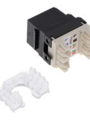 Panduit NetKey Cat6 modular jacks, black, pack of 50