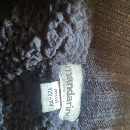 Mandarino knitted cardigan with fur lining, size 7