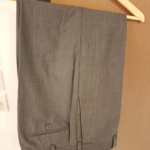 Glou Collection men's wool fabric pants like new, beige and brown, size L