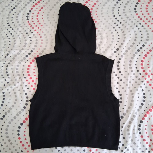 Bershka Crop Sleeveless Hoodie Like New Black