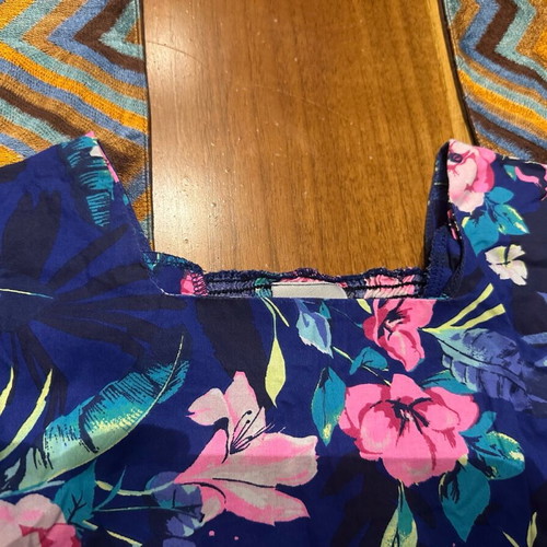 Floral skirt and blouse set for girl 11-12 years like new, blue
