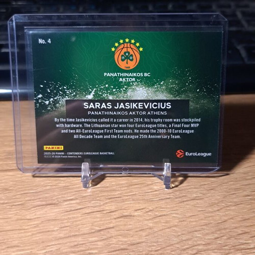 Euroleague Contenders 2025-26 Legend Saras Jasikevicius numbered card