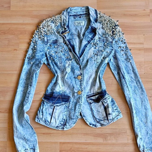 Fashion jacket like new, blue, sizes XS and S