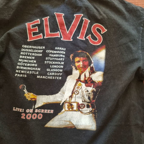 Vintage Elvis Mondial 1998 T-shirt used, size XL, black