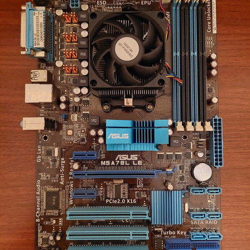 Asus M5A78L LE motherboard with AMD FX 6300 6-core CPU and stock cooler like new