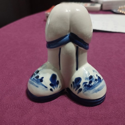 Salt shaker penis phallus new, Dutch porcelain