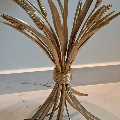 Brass Wheat Sheaf Lamp Base used, Hollywood Regency Lighting