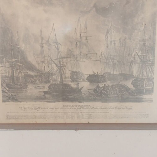 Hydrographic Service Commemorative Engraving like new, Battle of Navarino