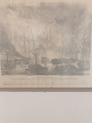 Hydrographic Service Commemorative Engraving like new, Battle of Navarino