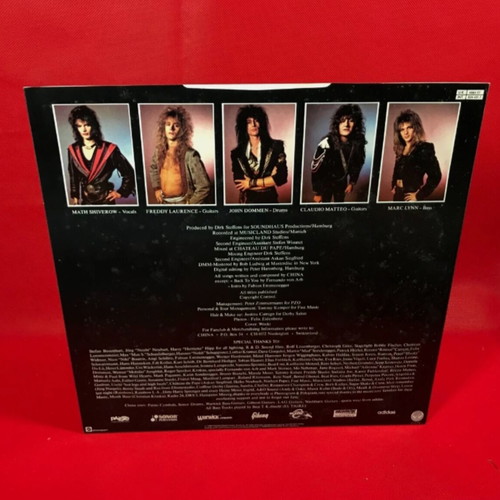 China Self Titled Vinyl LP Album 1988 like new, hard rock