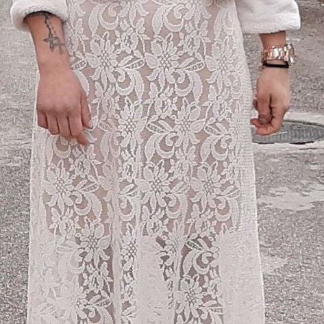 Long dress like new, ivory, size S