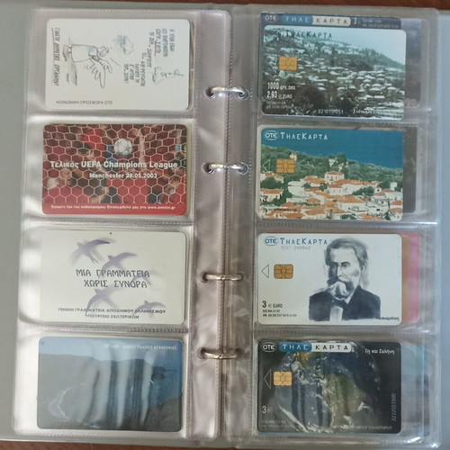 Phone card collection used, 42 pieces with album