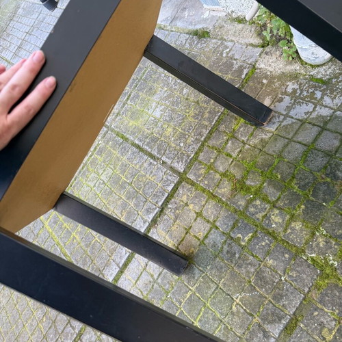 Black minimal side table used