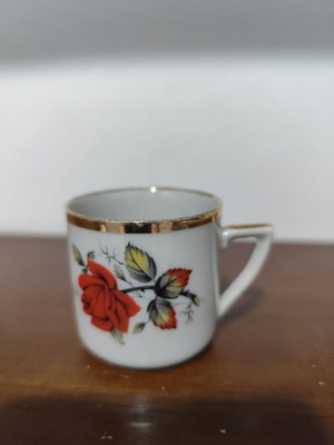 Costa Jordanov coffee cups used, set of 4, Bulgaria Vidin