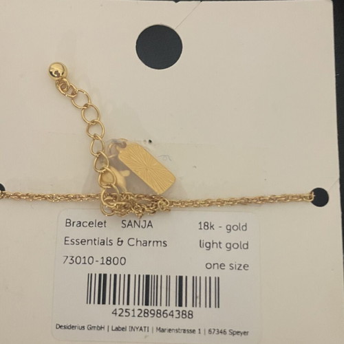 Inyati Sanja 18k Gold Bracelet new, Essentials & Charms