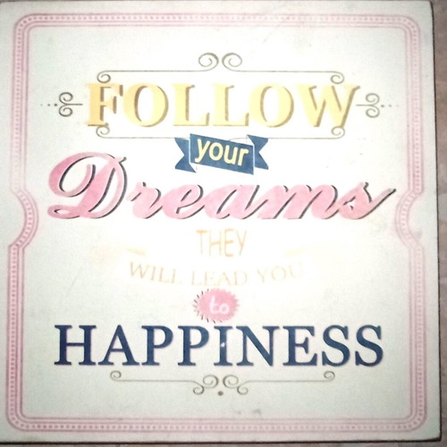 Follow Your Dreams wooden print frame 30×30