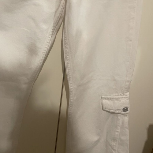 Zara white denim cargo jeans new, size EU 36, 100% cotton