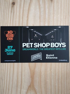 Pet Shop Boys Concert Ticket 27/6/2026 like new
