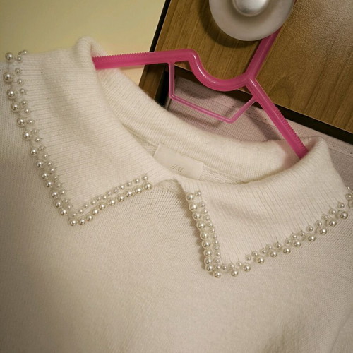 H&M knitted dress new, white, size L