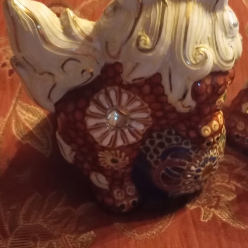 Kutan Foo Dogs Ceramic Traditional Japanese Decor