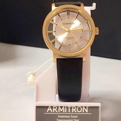 Armitron Transparent Dial 20/5423 wristwatch, gold black