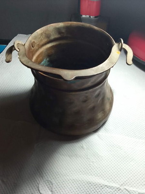 Brakatsi small forged brass vintage used from Serbia Kozani workshop 1920-1940