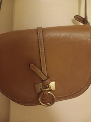 Zara crossbody bag used, brown with slight wear on clasp