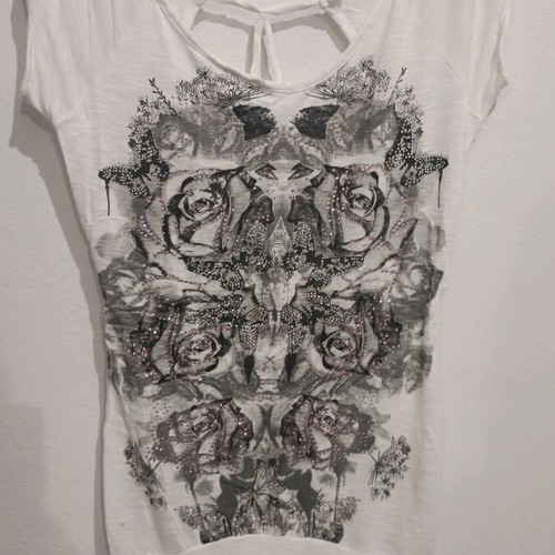 T-Shirt used with unique back design, multicolor, size S