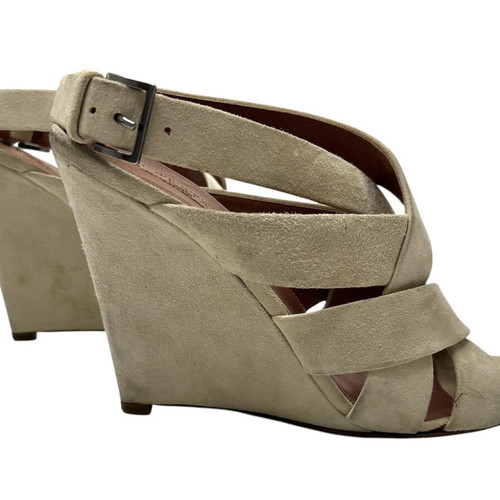 Alaïa beige suede sandals used, size 38