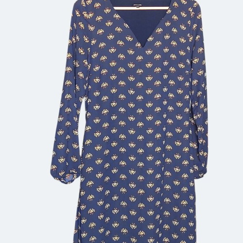 More & More navy dress size 38 like new with print and belt