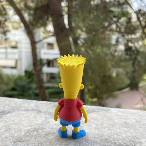 Bart Simpson figure 3D printed and hand-painted, new
