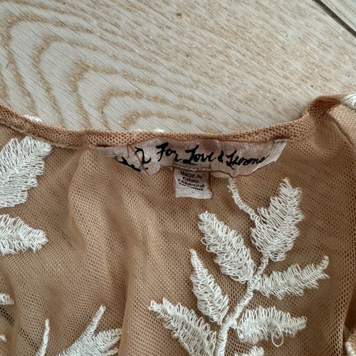 For Love & Lemons beige top like new, one size