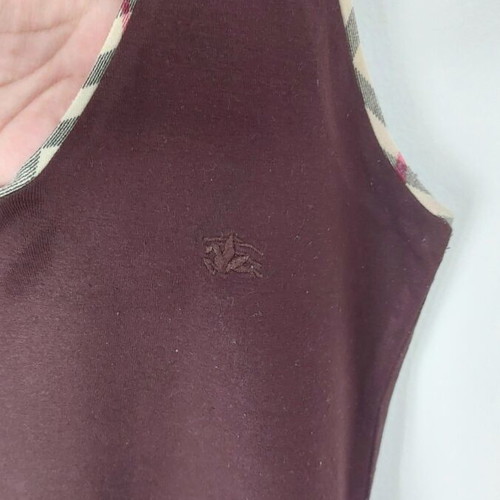 Burberry England Vintage Tank Top M Brown Nova Check, like new
