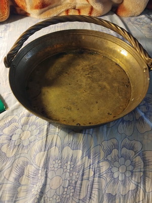Bronze vintage basket used, collectible