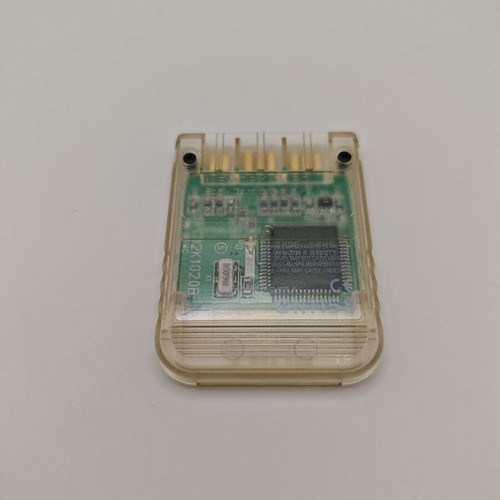 Sony PlayStation 1 Memory Card used, clear